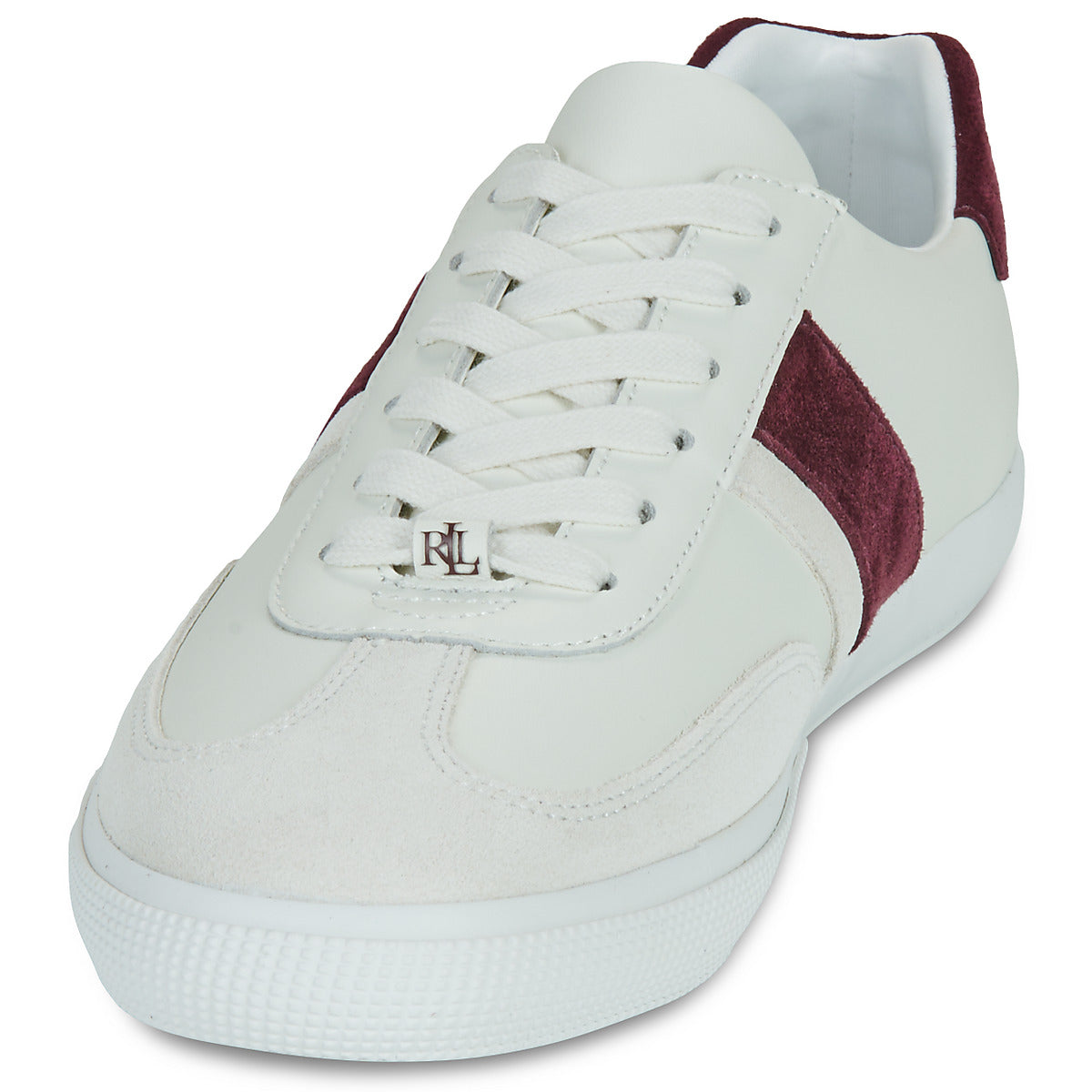 Sneakers basse Donna Lauren Ralph Lauren  BRAYLEE-SNEAKERS-LOW TOP LACE  Bianco