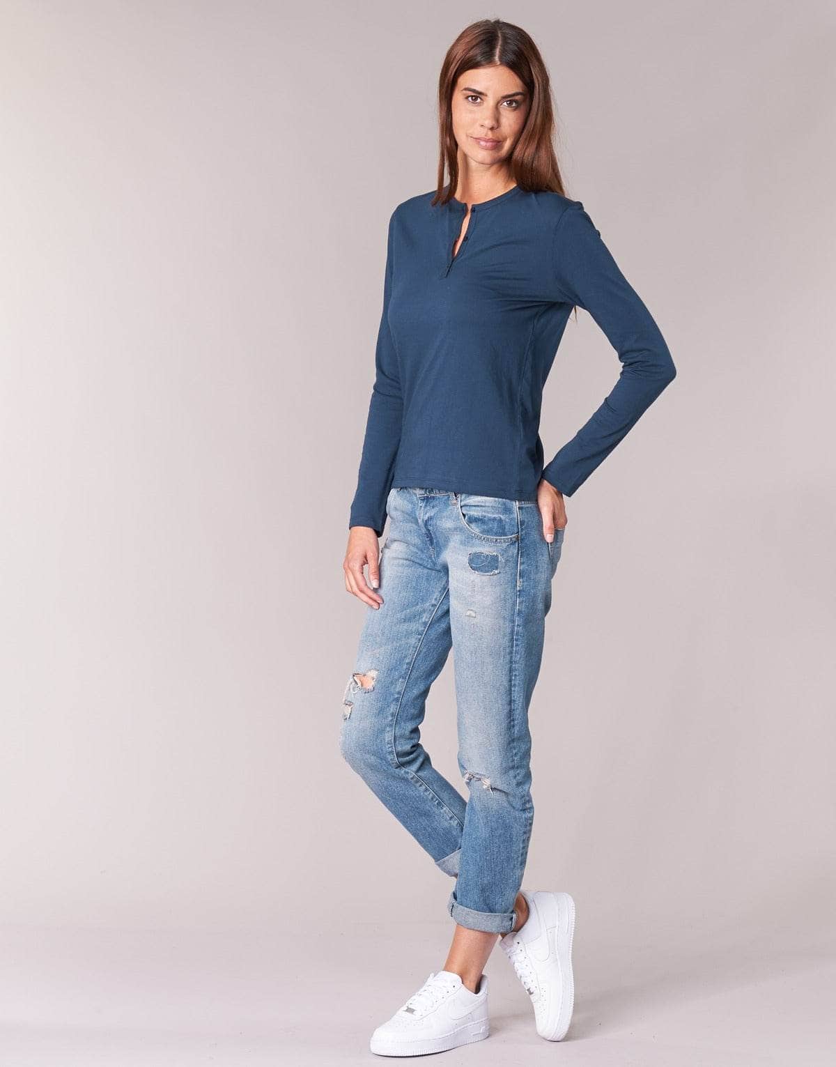 T-shirts a maniche lunghe Donna BOTD EBISCOL Marine