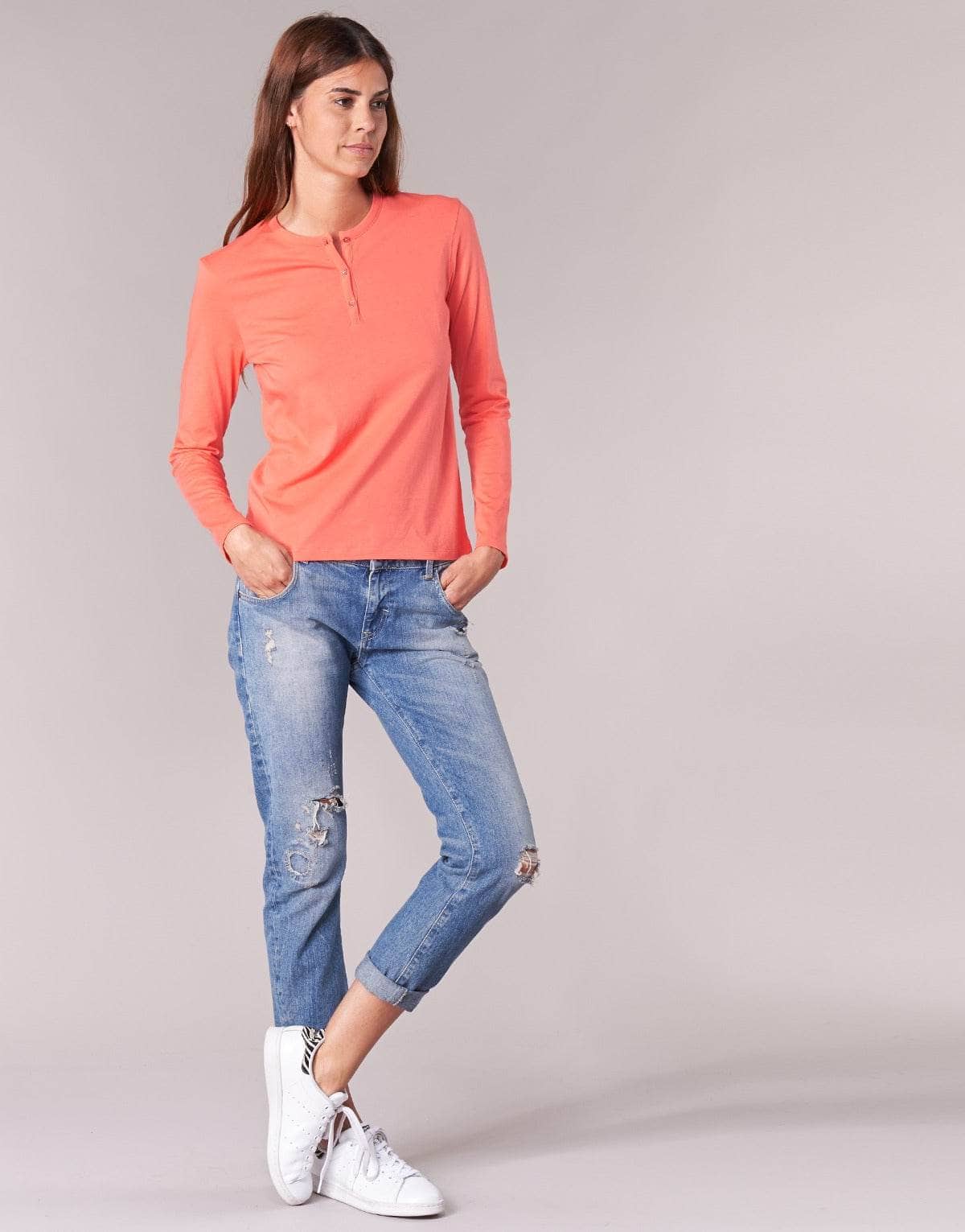 T-shirts a maniche lunghe Donna BOTD EBISCOL Arancio