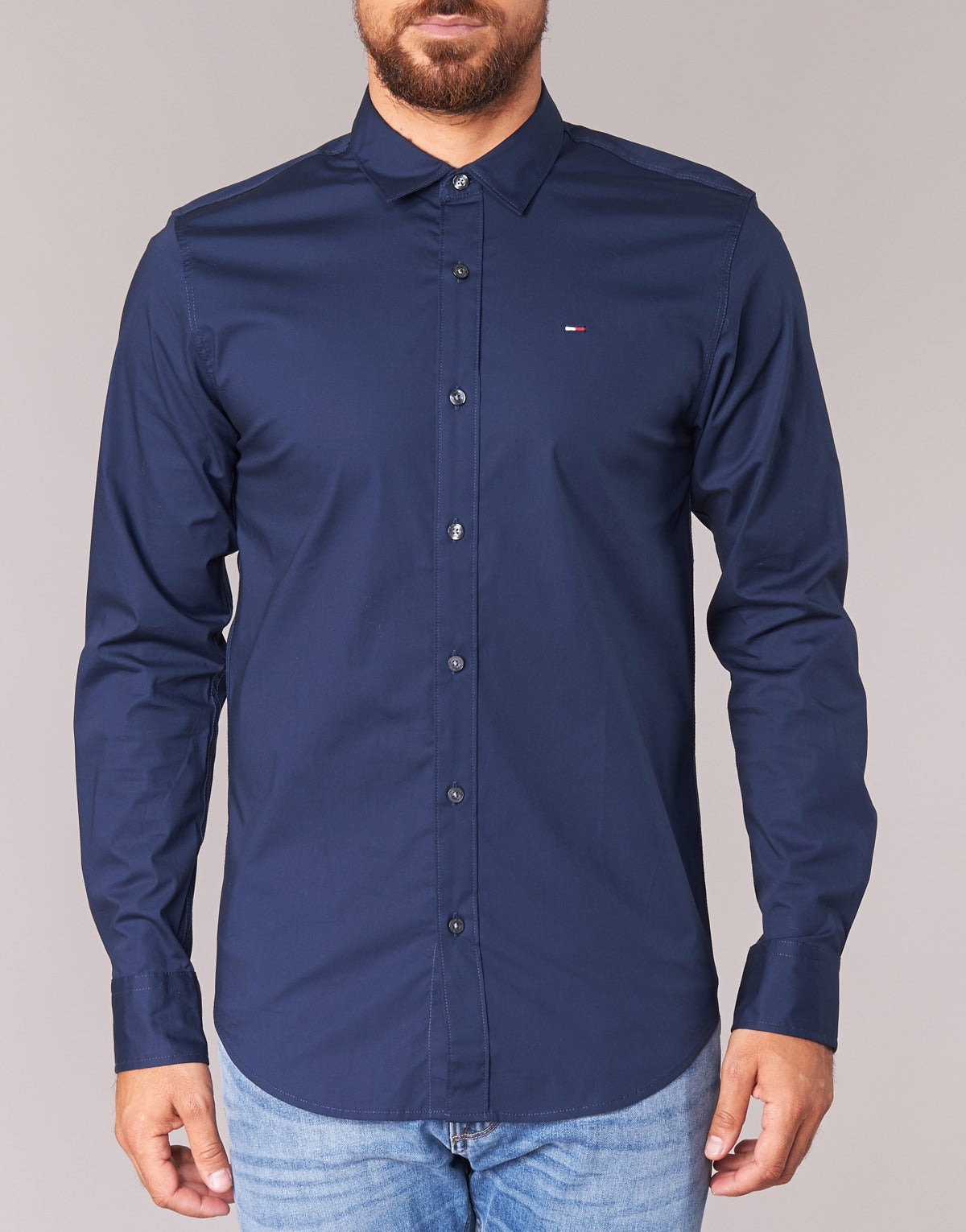 Camicia a maniche lunghe Uomo Tommy Jeans TJM ORIGINAL STRETCH SHIRT Marine