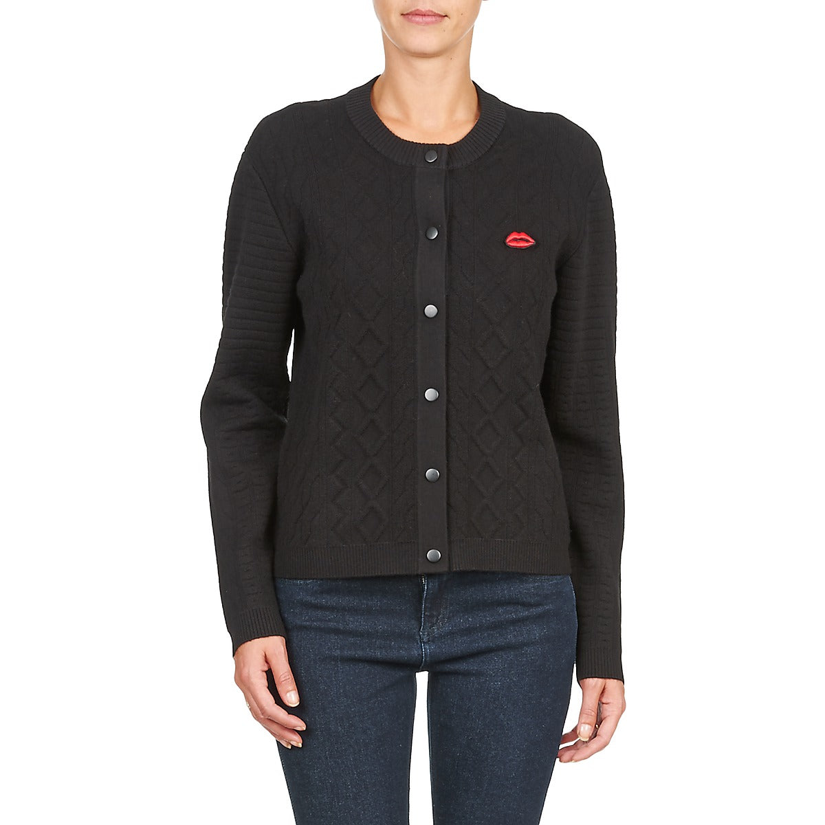 Gilet / Cardigan Donna American Retro LUIS Nero