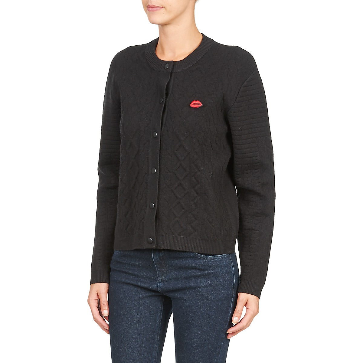 Gilet / Cardigan Donna American Retro LUIS Nero