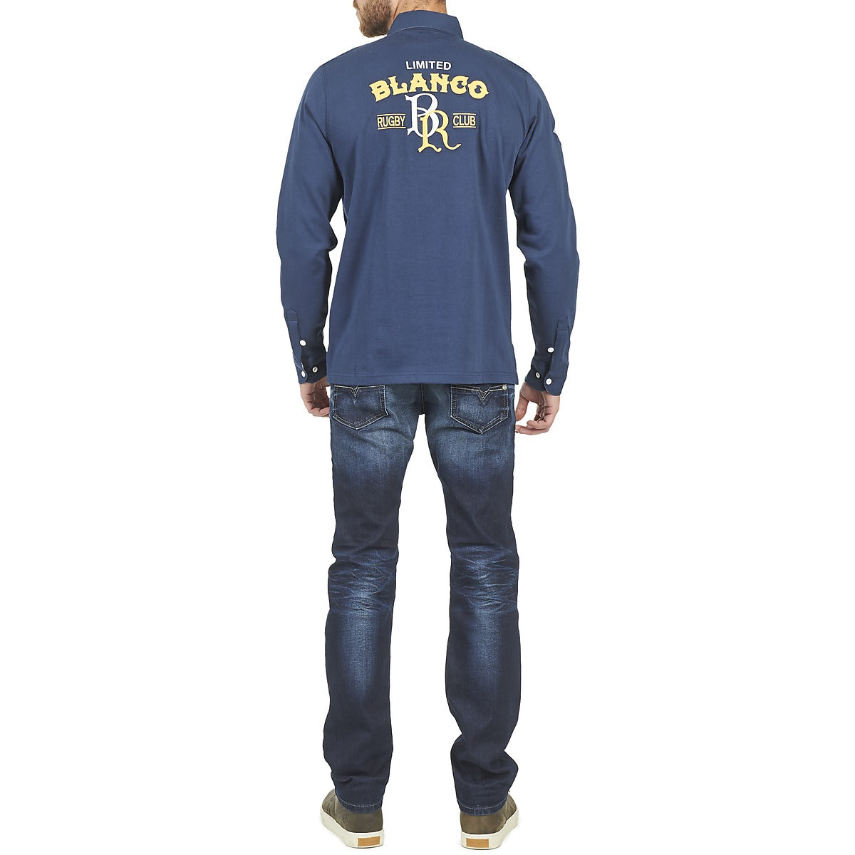 Polo maniche lunghe Uomo Serge Blanco ECUSSON COQ Blu