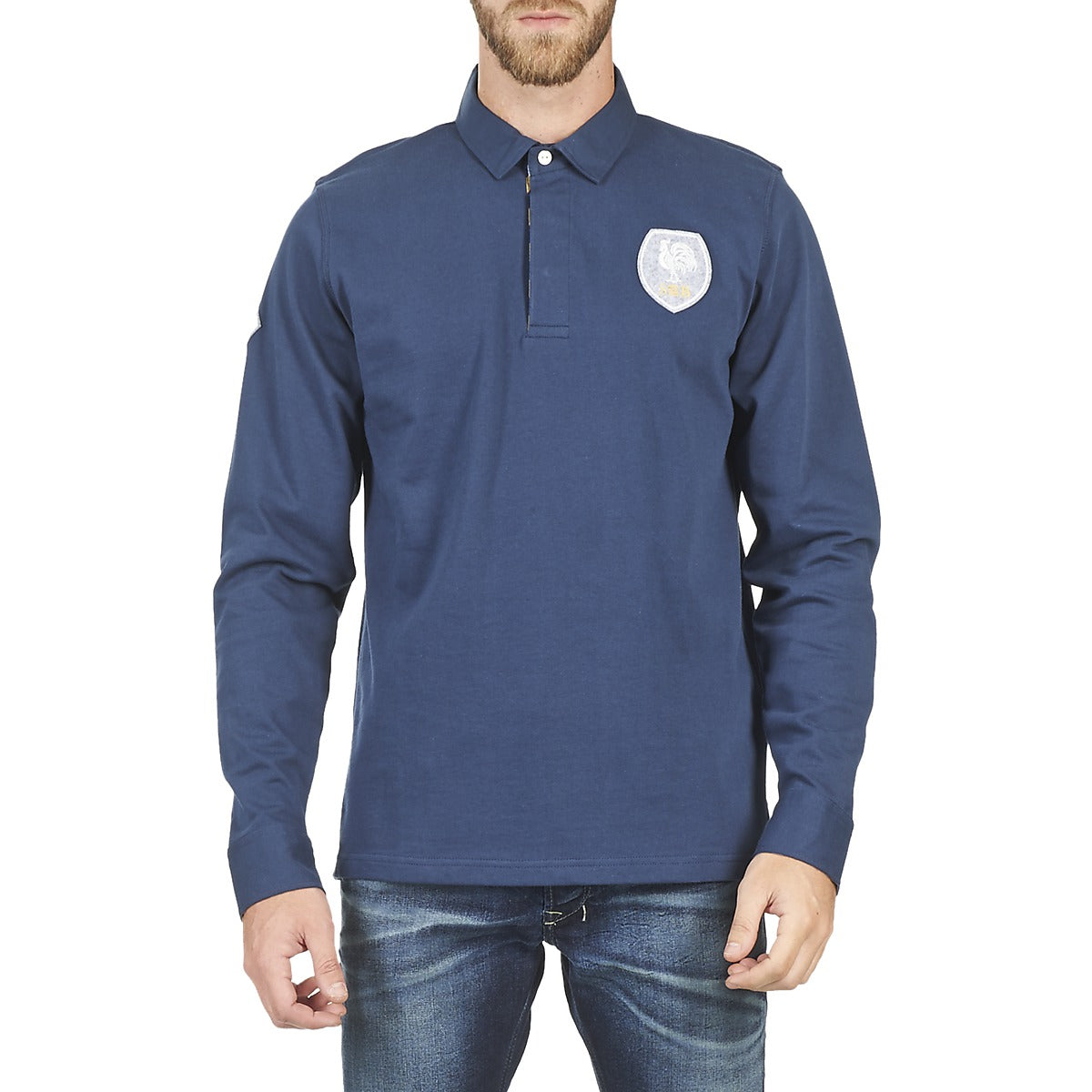 Polo maniche lunghe Uomo Serge Blanco ECUSSON COQ Blu