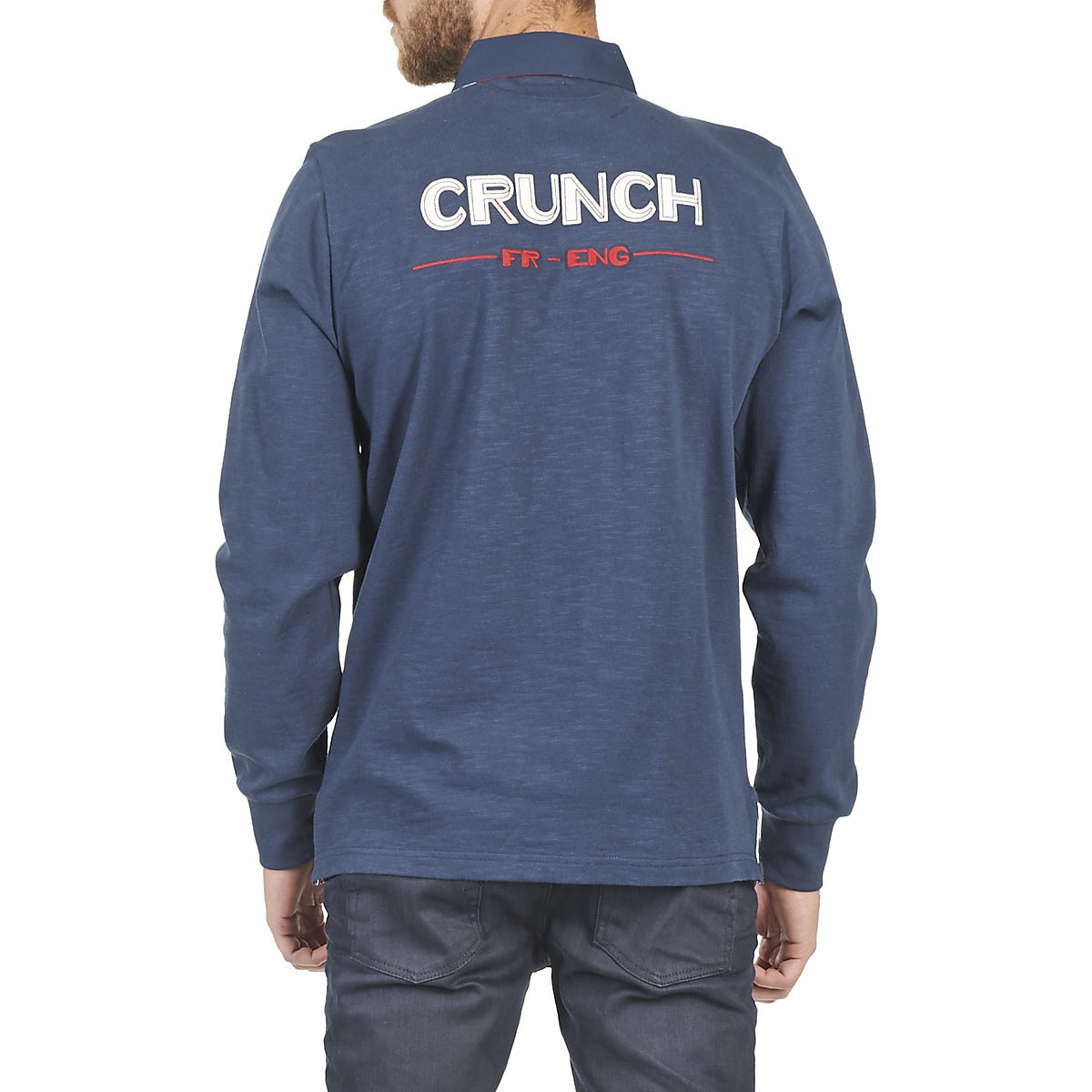 Polo maniche lunghe Uomo Serge Blanco CRUNCH Blu