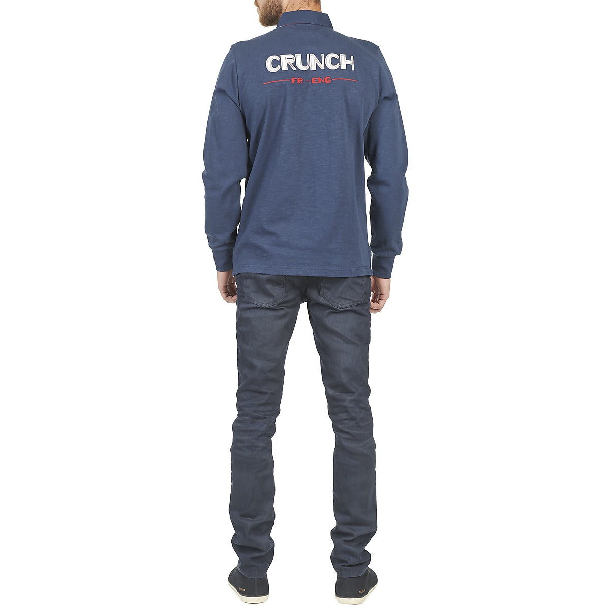 Polo maniche lunghe Uomo Serge Blanco CRUNCH Blu