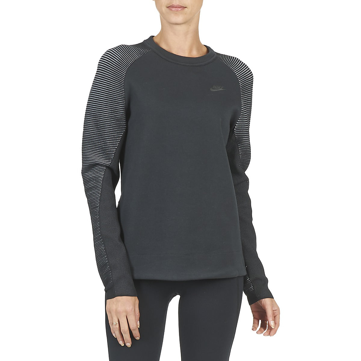 Felpa Donna Nike  TECH FLEECE CREW  Nero