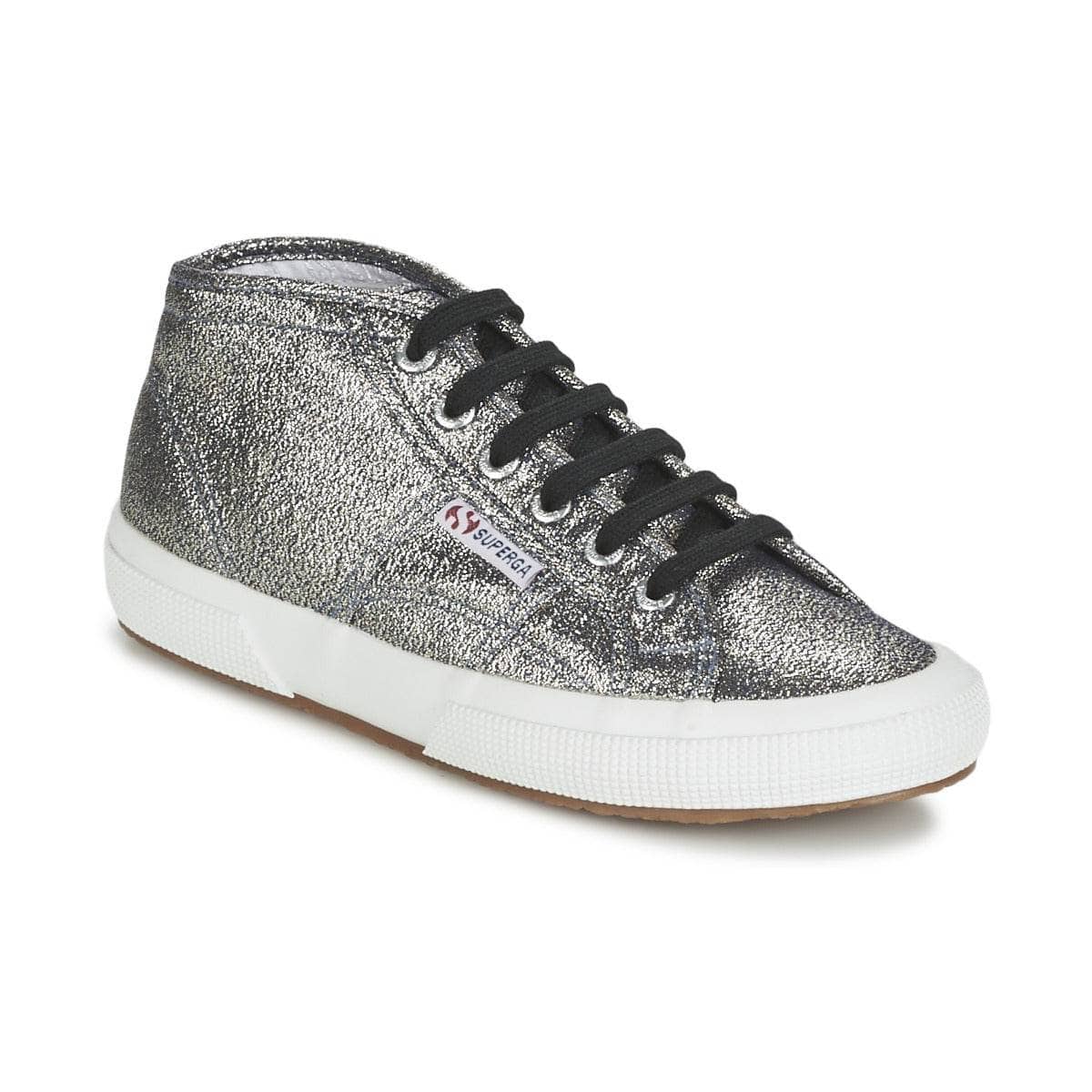 Sneakers alte Donna Superga 2754 LAMEW Argento
