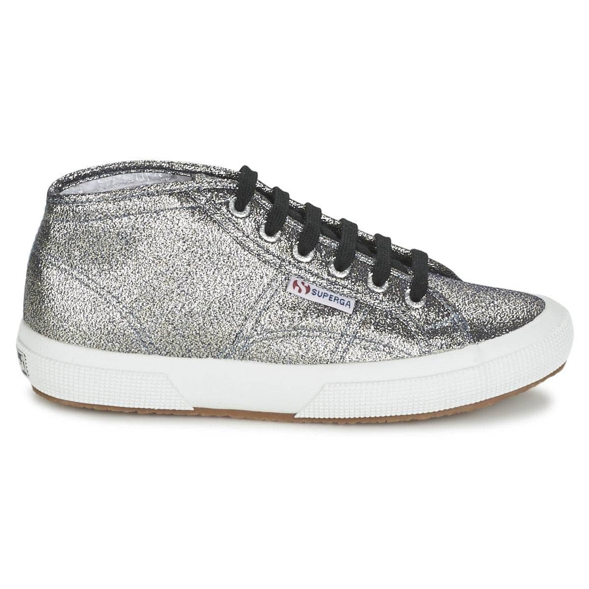 Sneakers alte Donna Superga 2754 LAMEW Argento