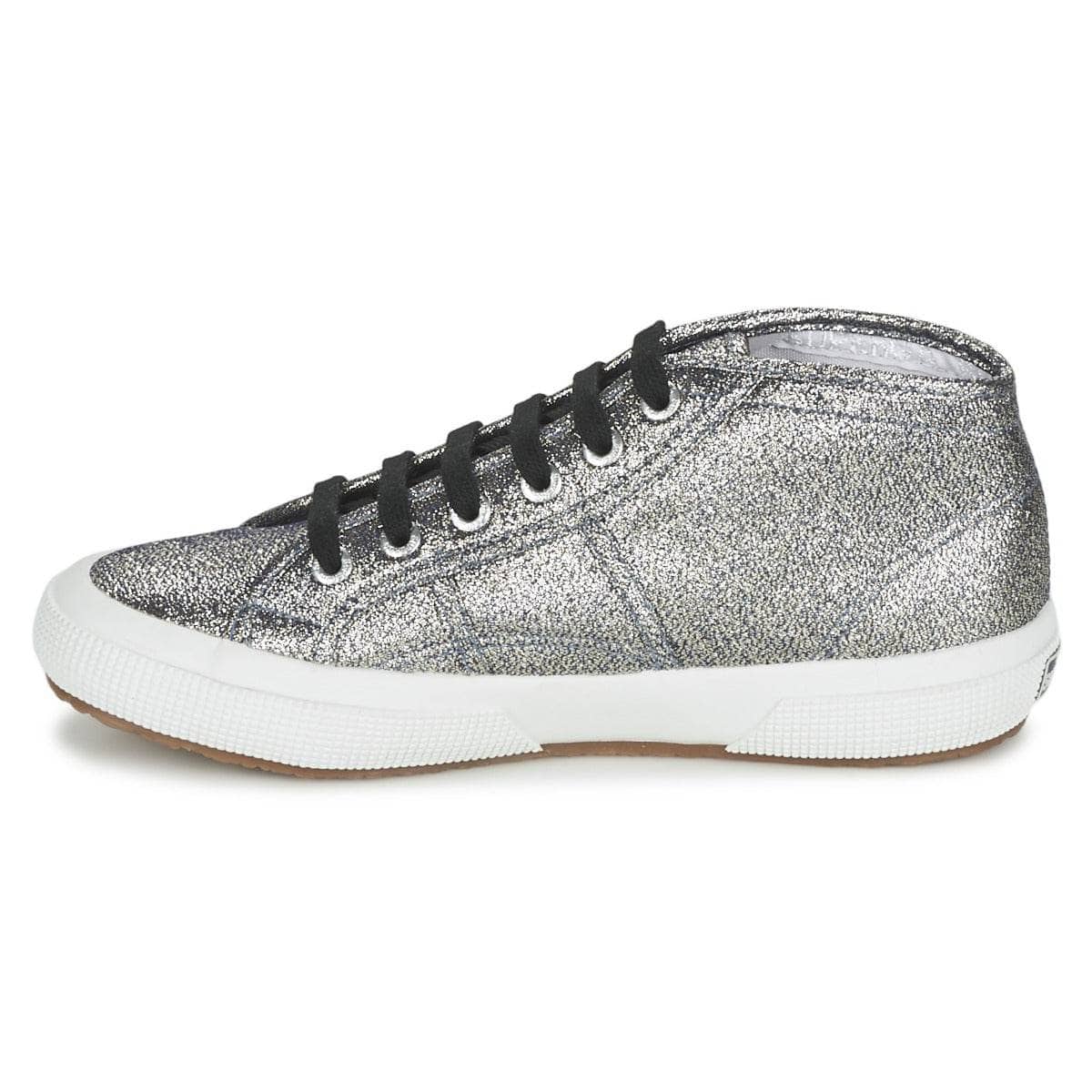 Sneakers alte Donna Superga 2754 LAMEW Argento