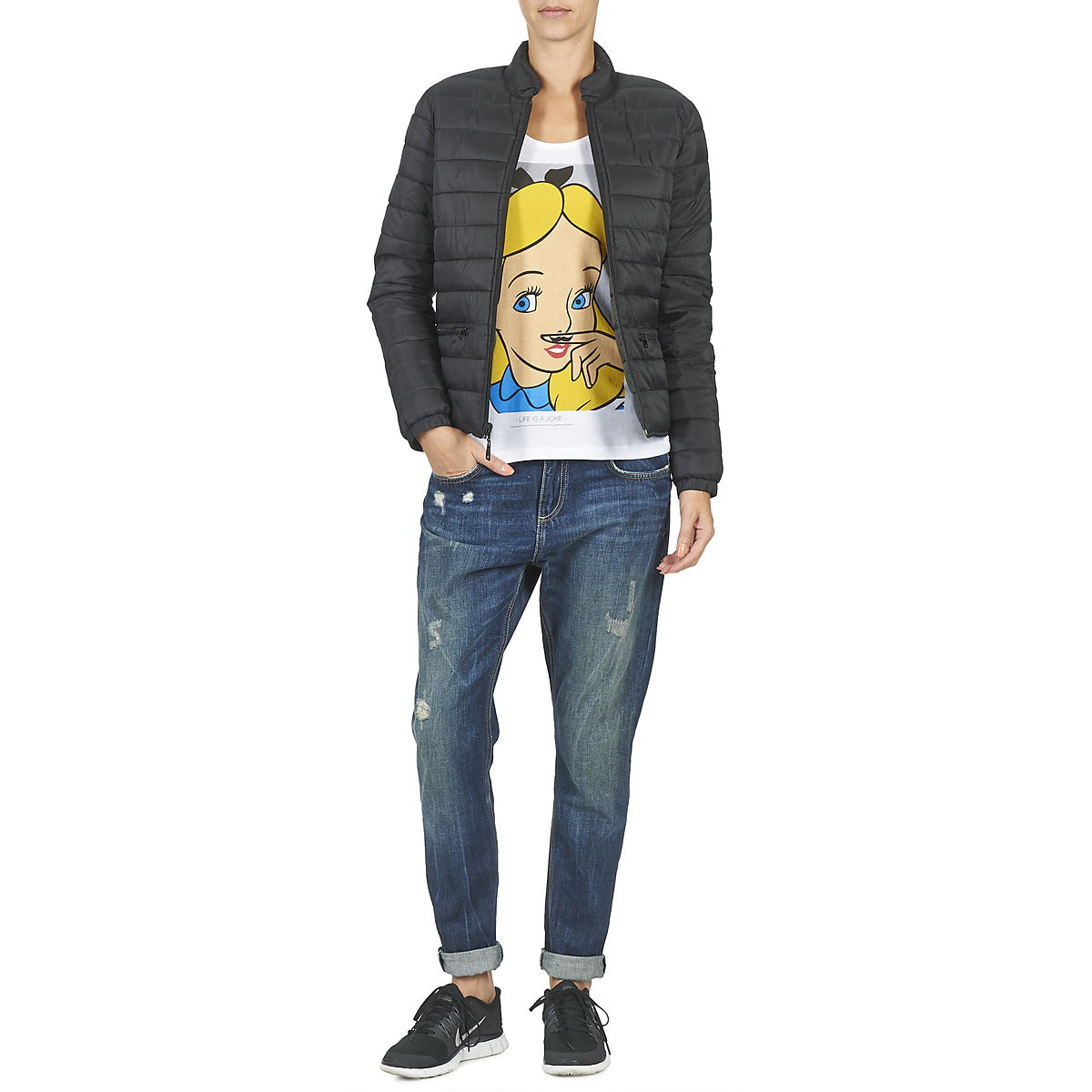 Piumino Donna Eleven Paris TROUBLE Nero