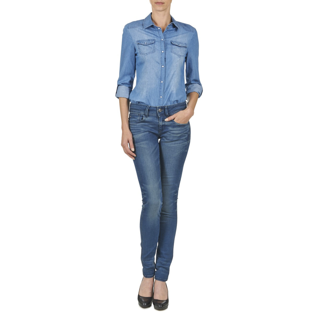 Jeans skynny Donna G-Star Raw LYNN MID SKINNY Blu