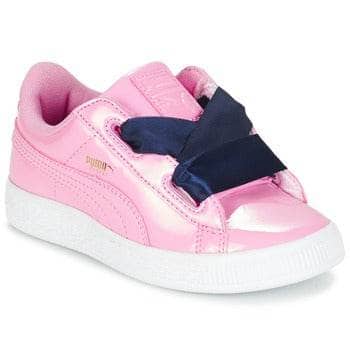 Scarpe bambini ragazza Puma BASKET HEART PATENT PS Rosa