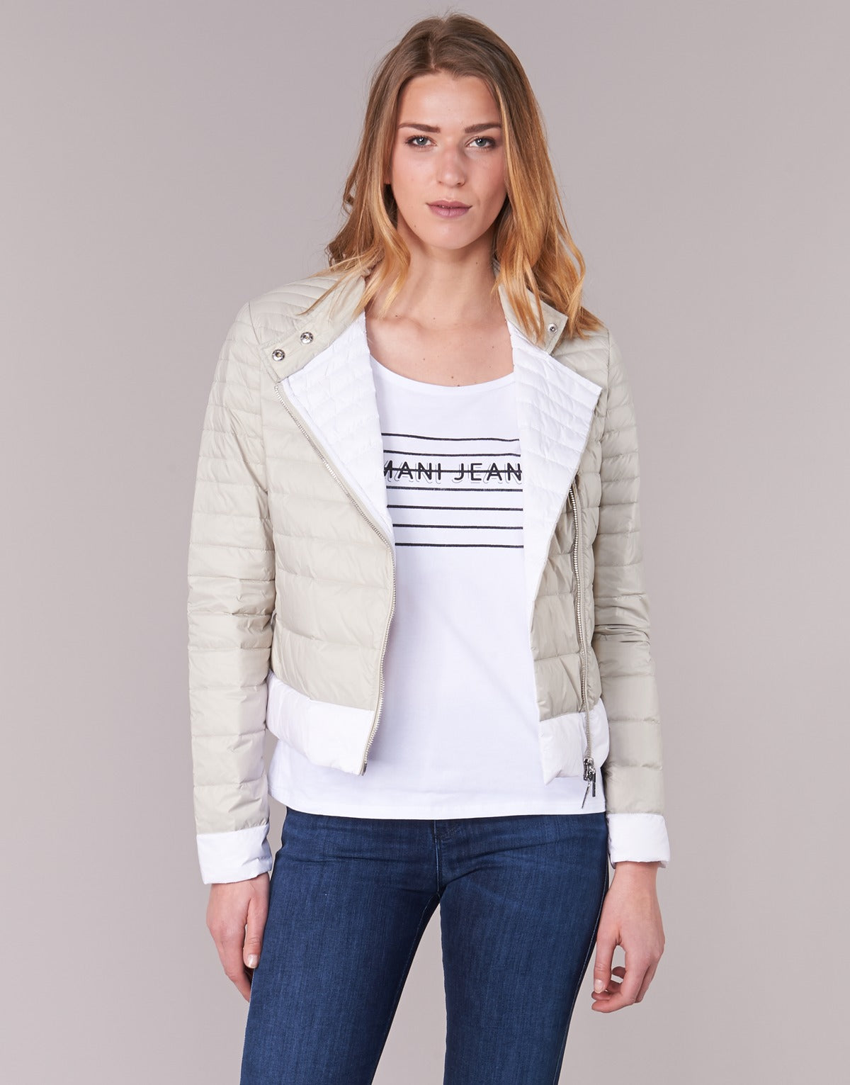 Piumino Donna Armani jeans BEAUJADO Beige