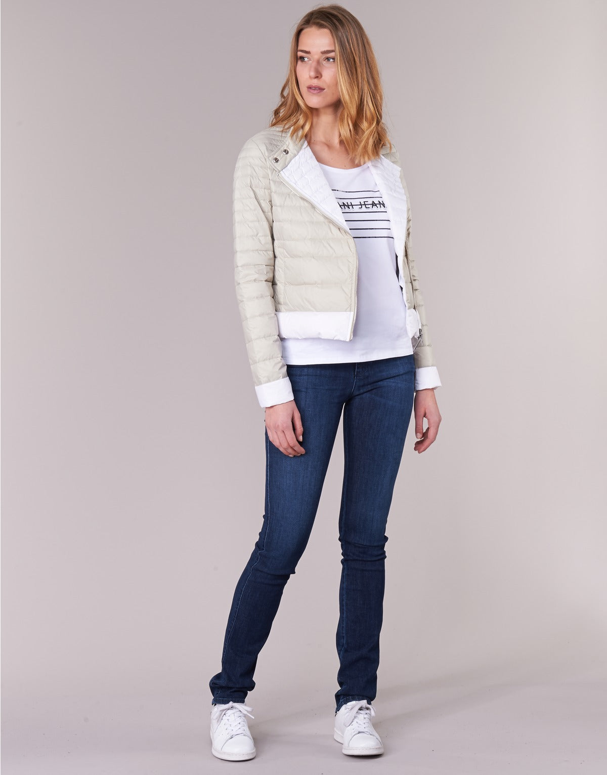 Piumino Donna Armani jeans BEAUJADO Beige