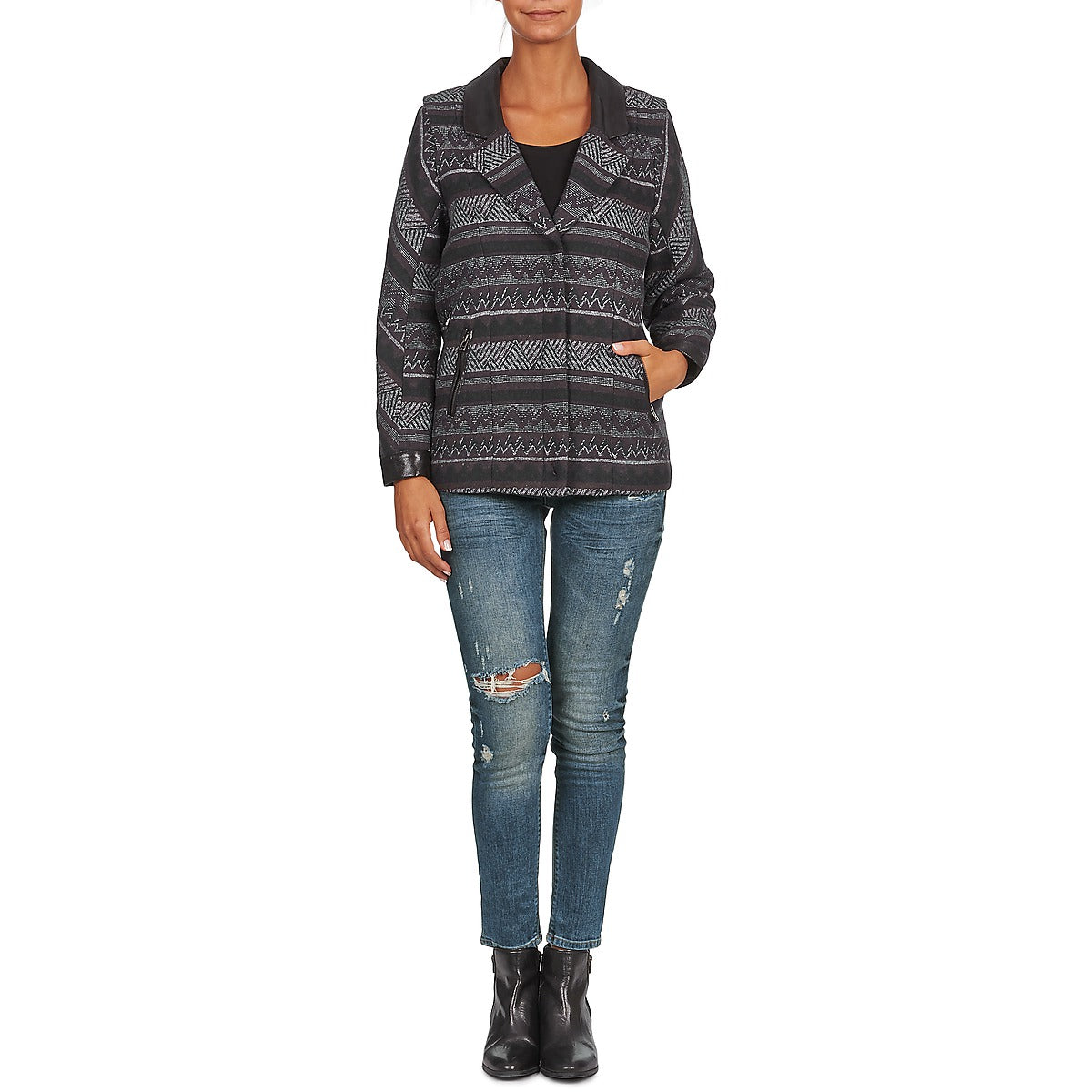 Mantella Donna Color Block ALTONA Nero