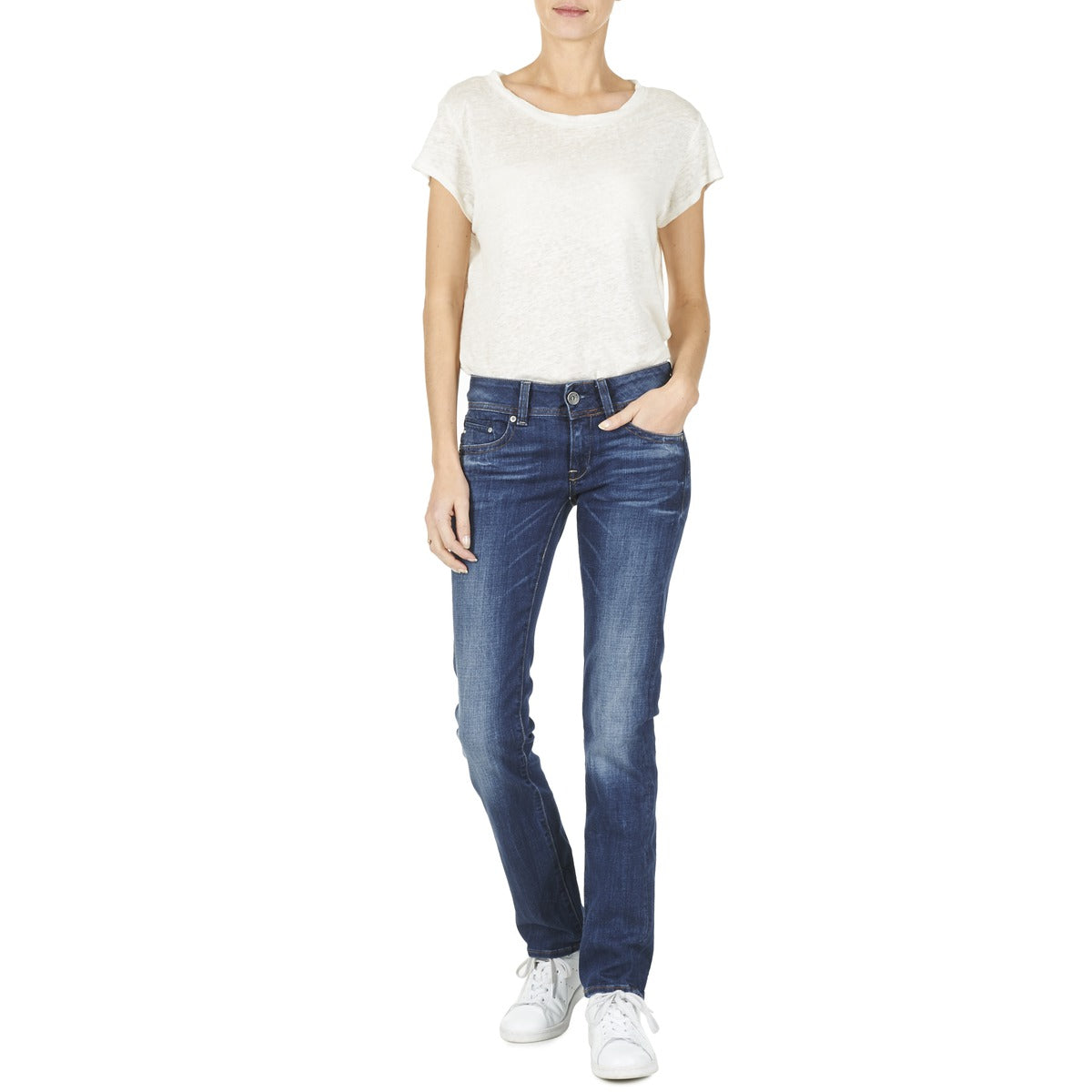 Jeans Donna G-Star Raw MIDGE SADDLE MID STRAIGHT Blu
