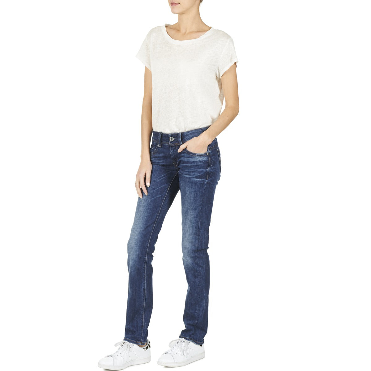 Jeans Donna G-Star Raw MIDGE SADDLE MID STRAIGHT Blu
