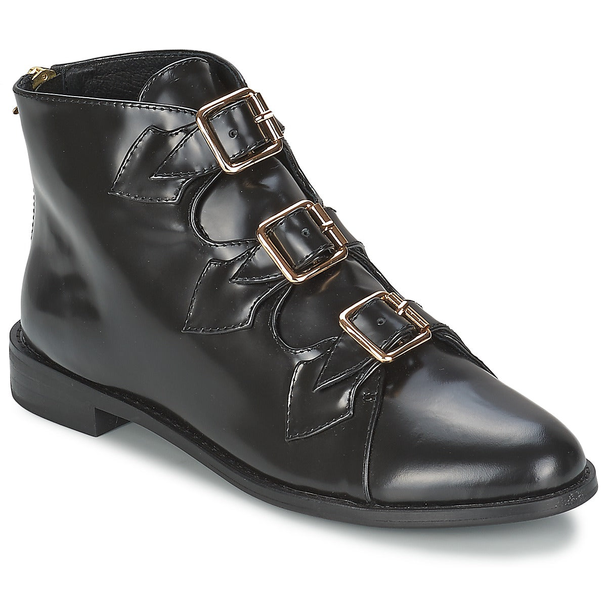 Stivaletti Donna F-Troupe Triple Buckle Boot Nero