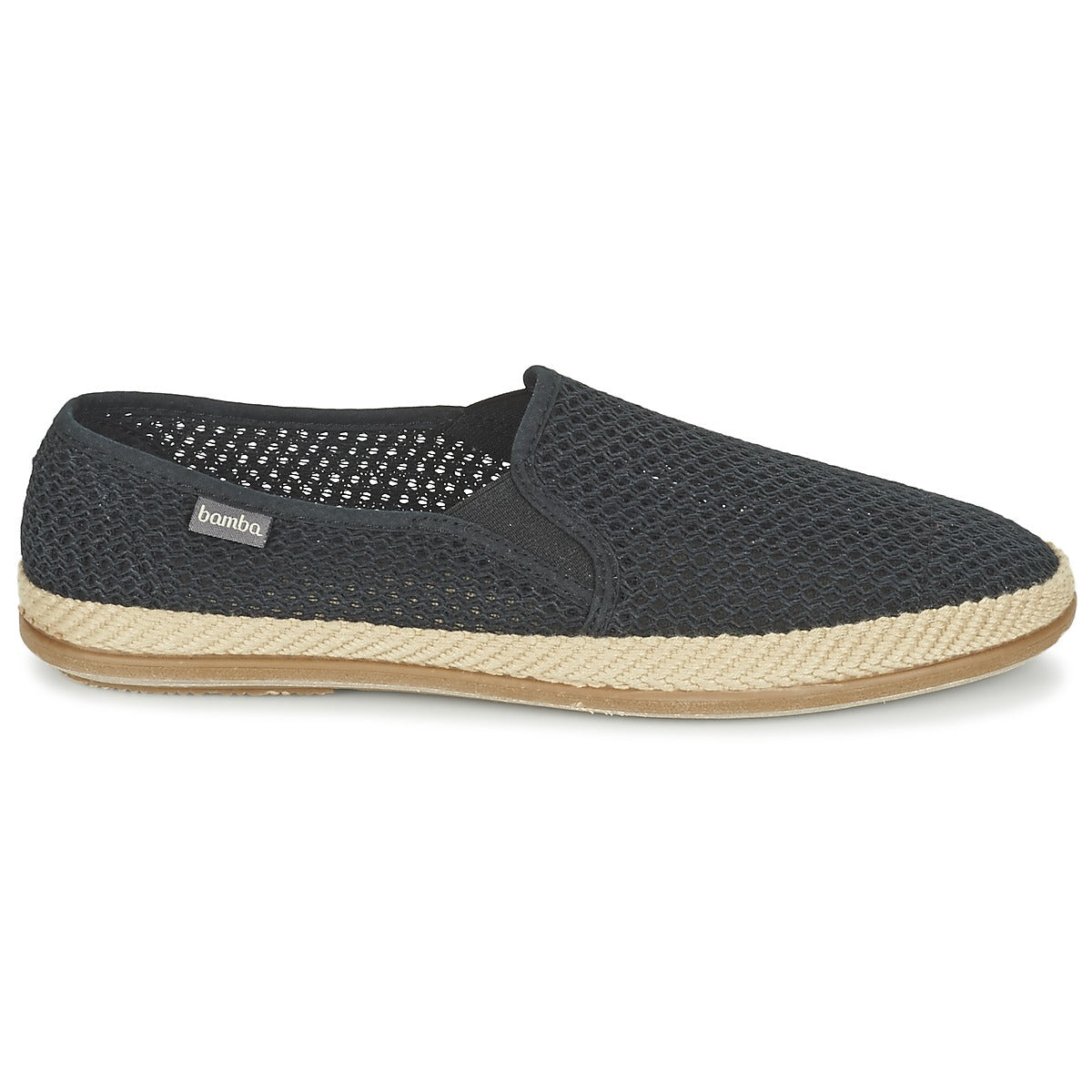 Scarpe Espadrillas Uomo Bamba By Victoria COPETE ELASTICO REJILLA TRENZA Nero