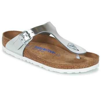 Infradito Donna BIRKENSTOCK Gizeh Soft Footbed Argento