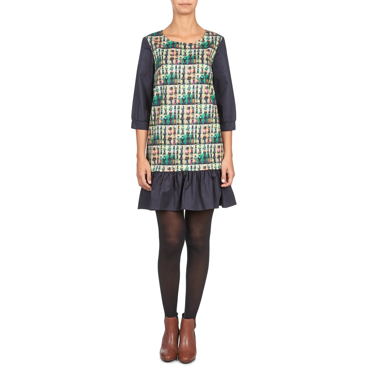 Abito corto Donna Naf Naf ECAPS Multicolore