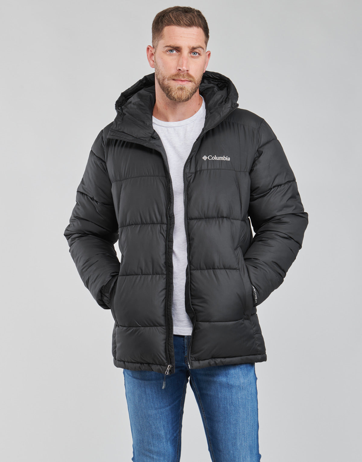 Piumino Uomo Columbia PIKE LAKE HOODED JACKET Nero