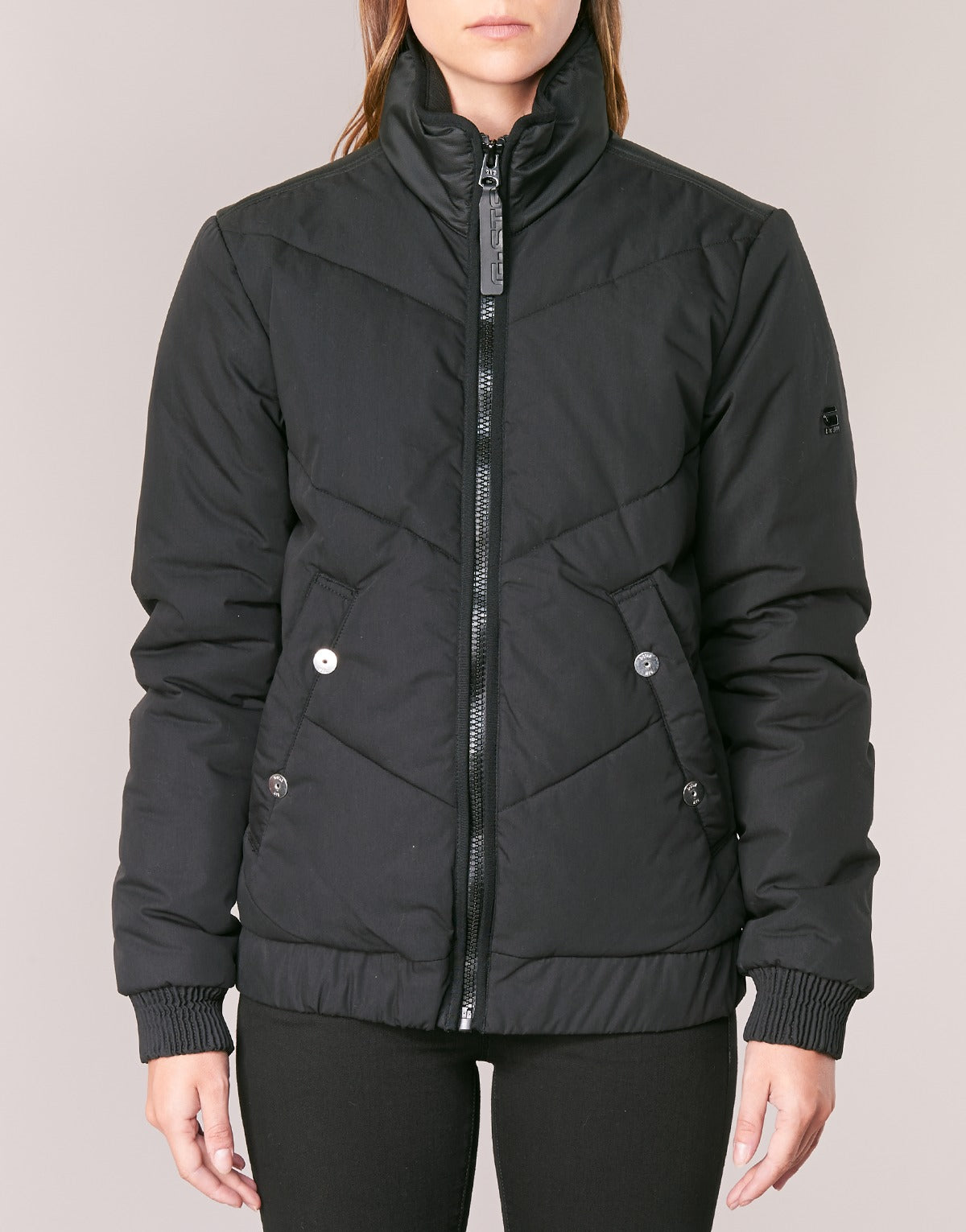 Giubbotto Donna G-Star Raw STRETT CHEVRON JKT Nero