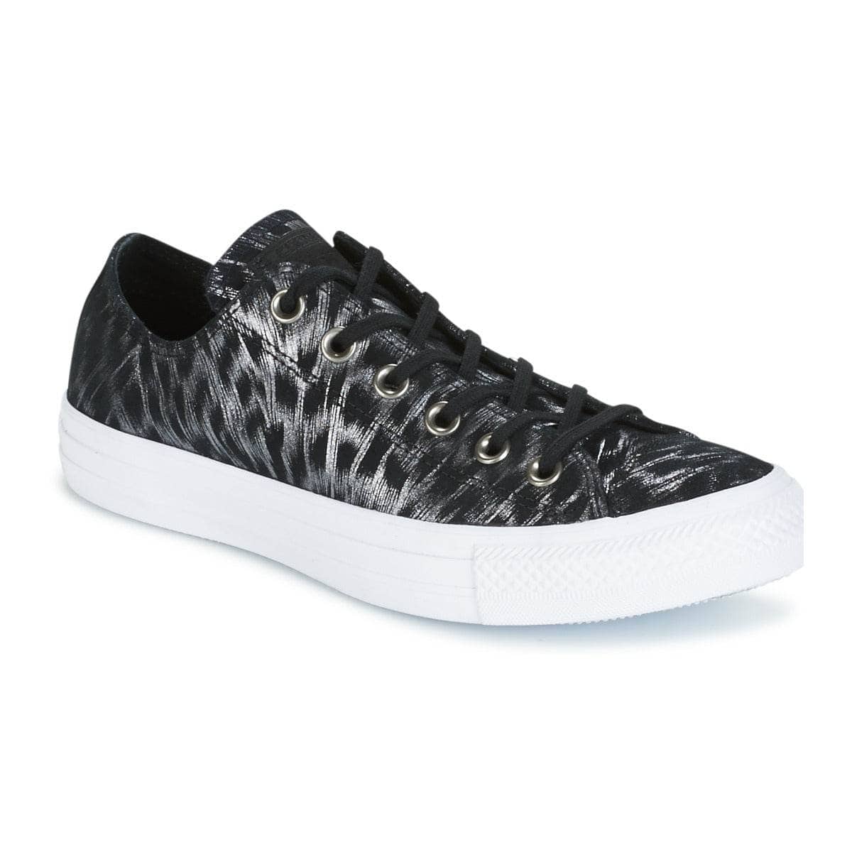 Sneakers basse Donna Converse CHUCK TAYLOR ALL STAR SHIMMER SUEDE OX BLACK/BLACK/WHITE Nero
