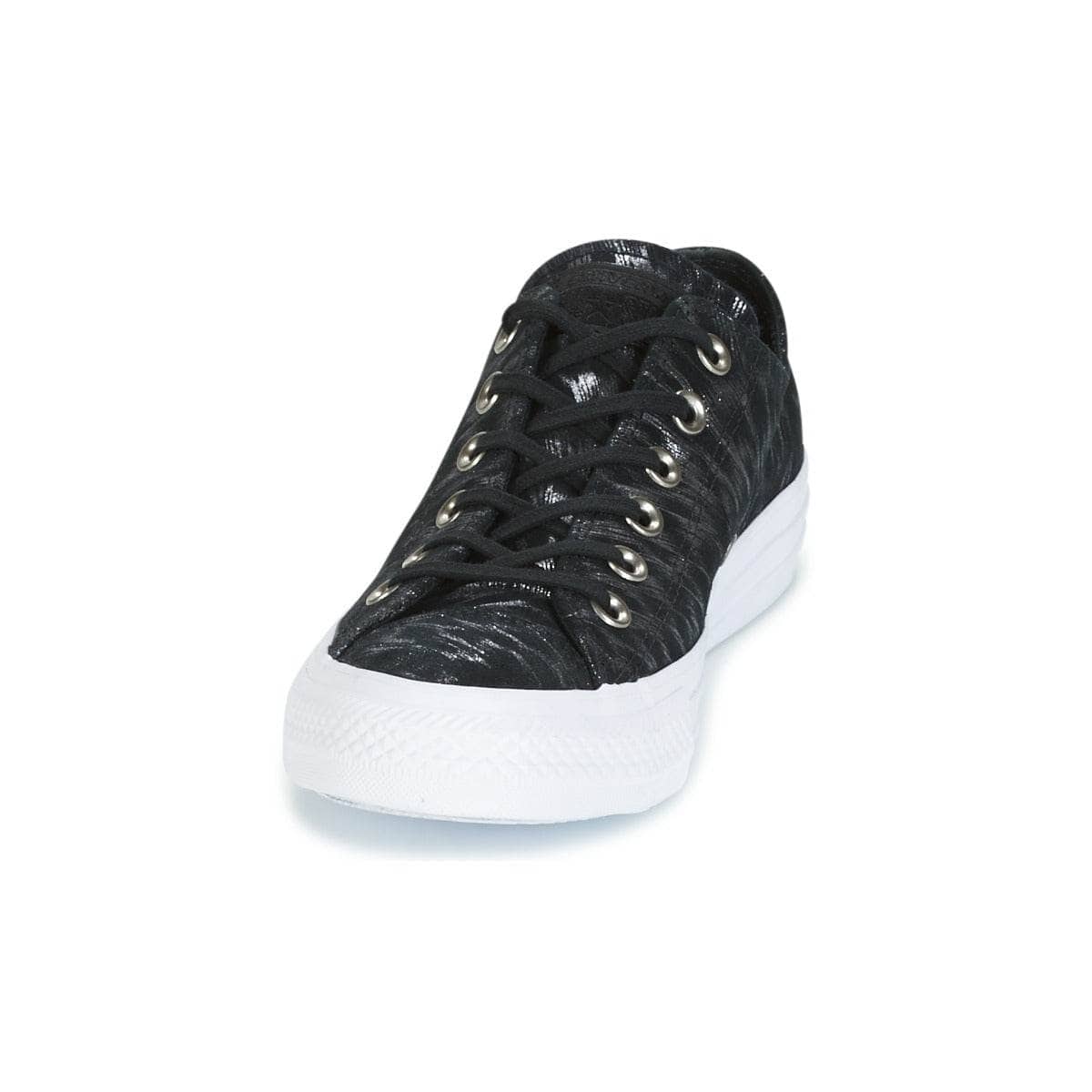 Sneakers basse Donna Converse CHUCK TAYLOR ALL STAR SHIMMER SUEDE OX BLACK/BLACK/WHITE Nero