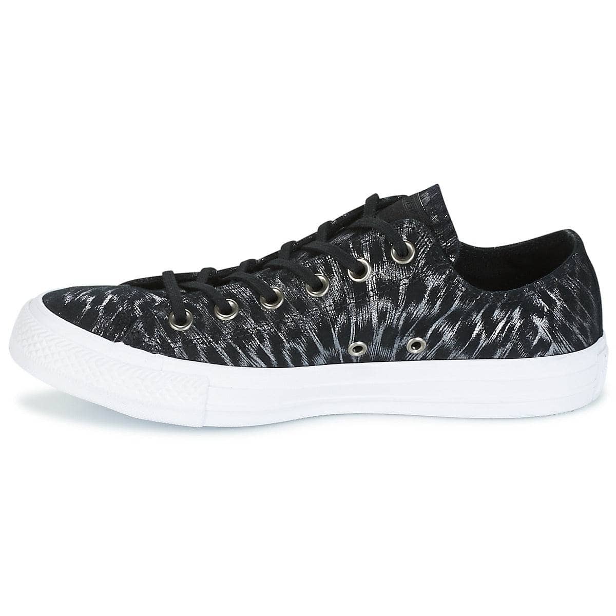 Sneakers basse Donna Converse CHUCK TAYLOR ALL STAR SHIMMER SUEDE OX BLACK/BLACK/WHITE Nero