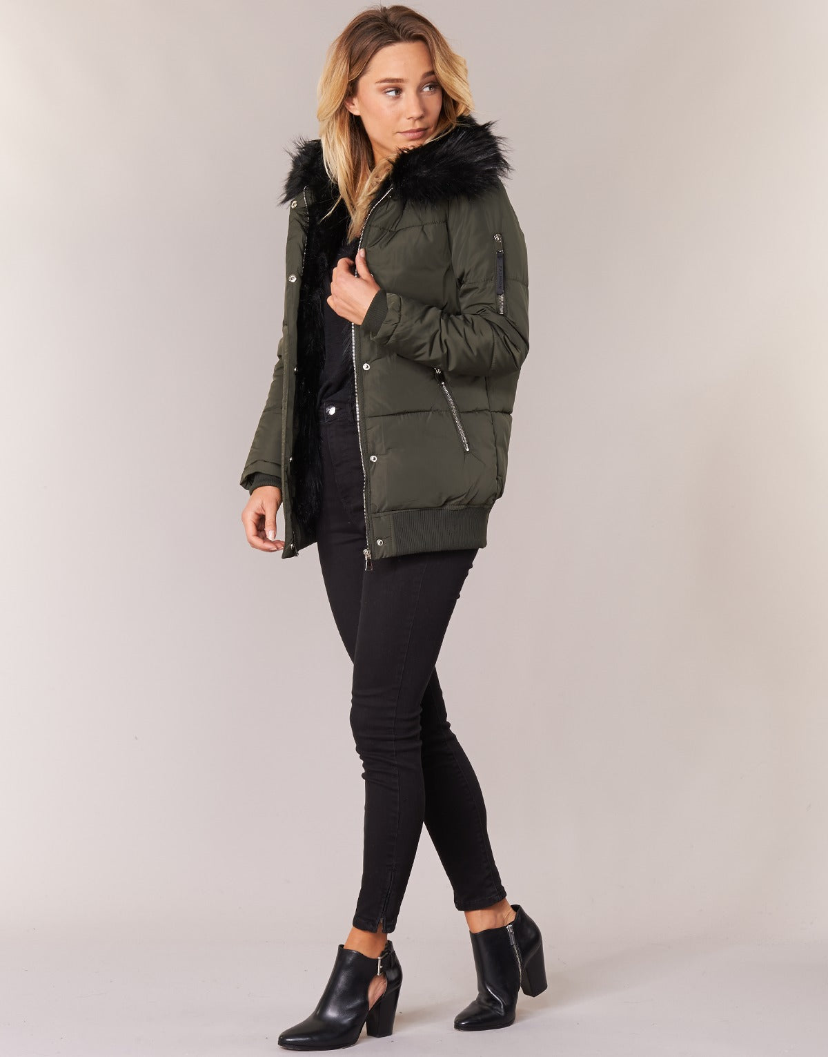 Piumino Donna Moony Mood HIPATI Kaki