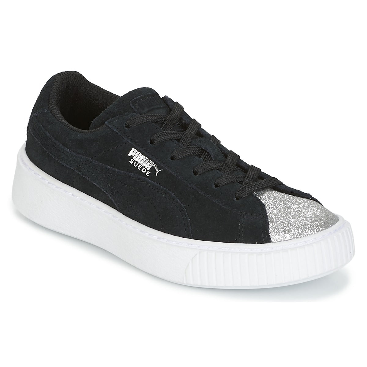 Scarpe bambini ragazza Puma SUEDE PLATFORM GLAM PS Nero