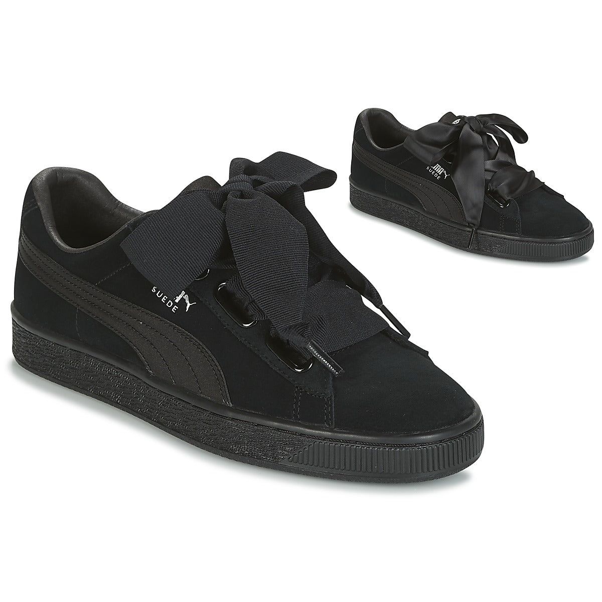 Sneakers basse Donna Puma W SUEDE HEART EP.BLACK Nero
