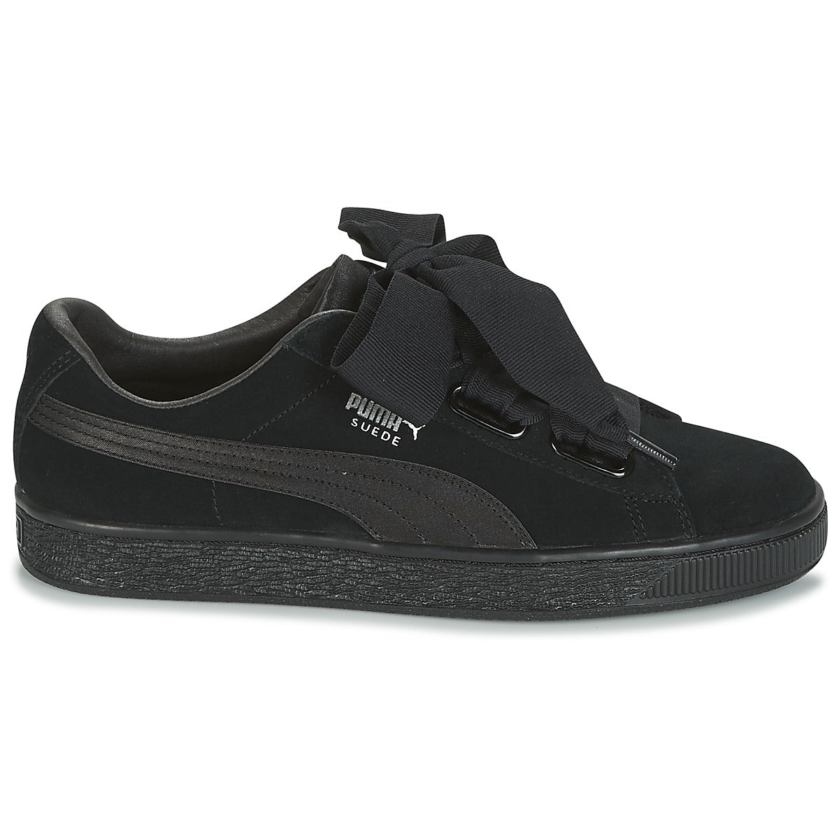 Sneakers basse Donna Puma W SUEDE HEART EP.BLACK Nero