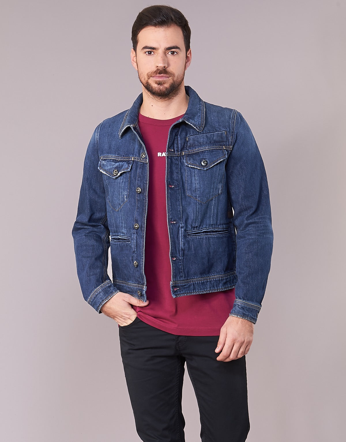 Giacca in jeans Uomo G-Star Raw D-STAQ 3D DC S JKT Blu