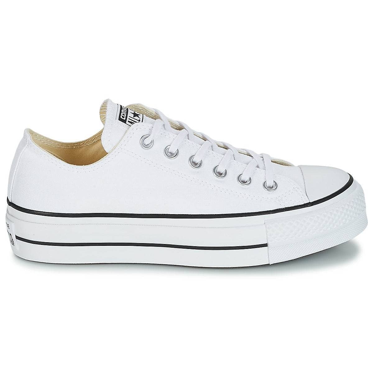 Sneakers basse Donna Converse Chuck Taylor All Star Lift Clean Ox Core Canvas Bianco