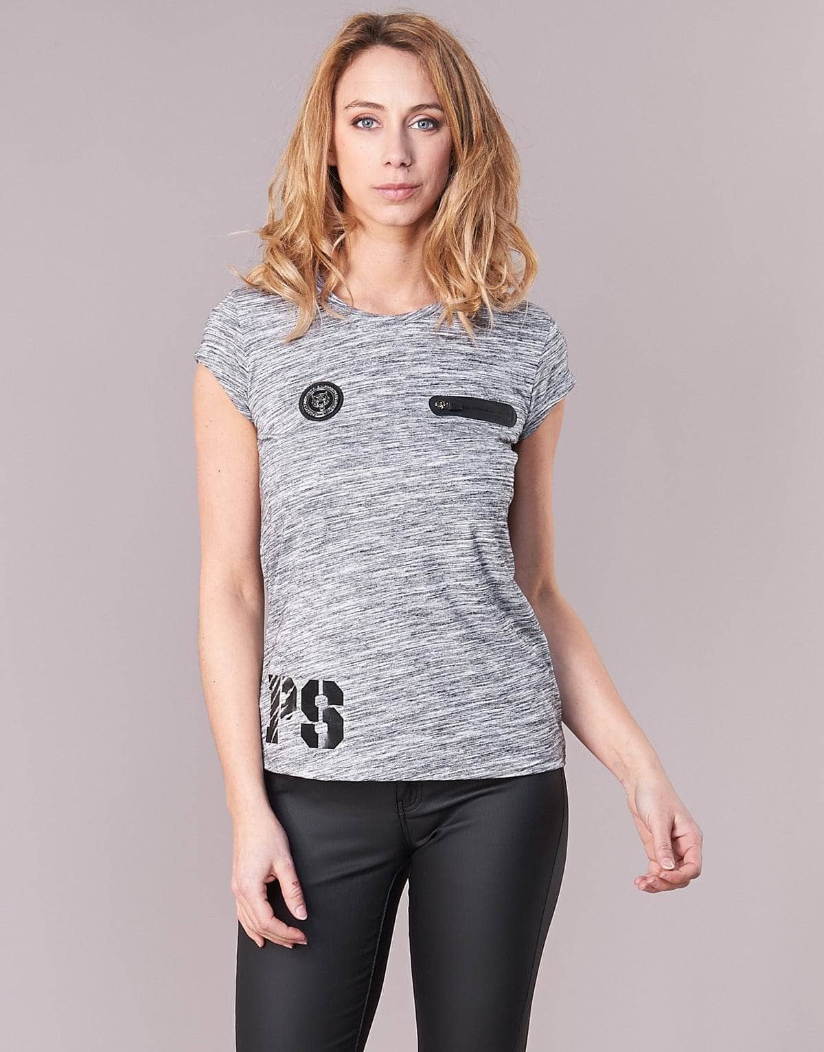 T-shirt Donna Philipp Plein Sport SITTIN OVER HERE Grigio