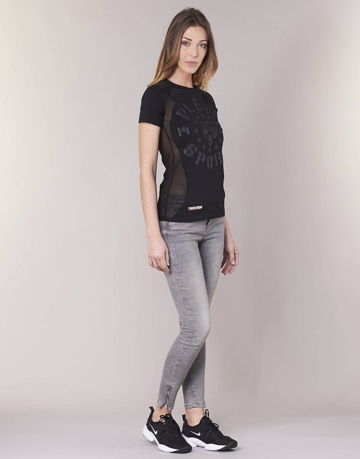 T-shirt Donna Philipp Plein Sport FORMA LINEA Nero