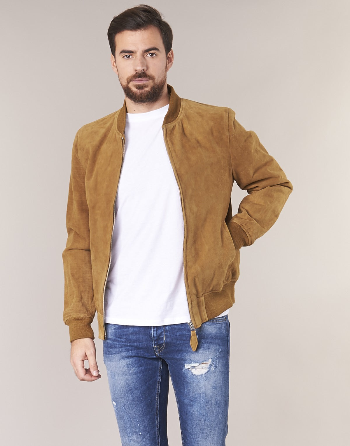 Giubbotto Uomo Schott LC301 Marrone