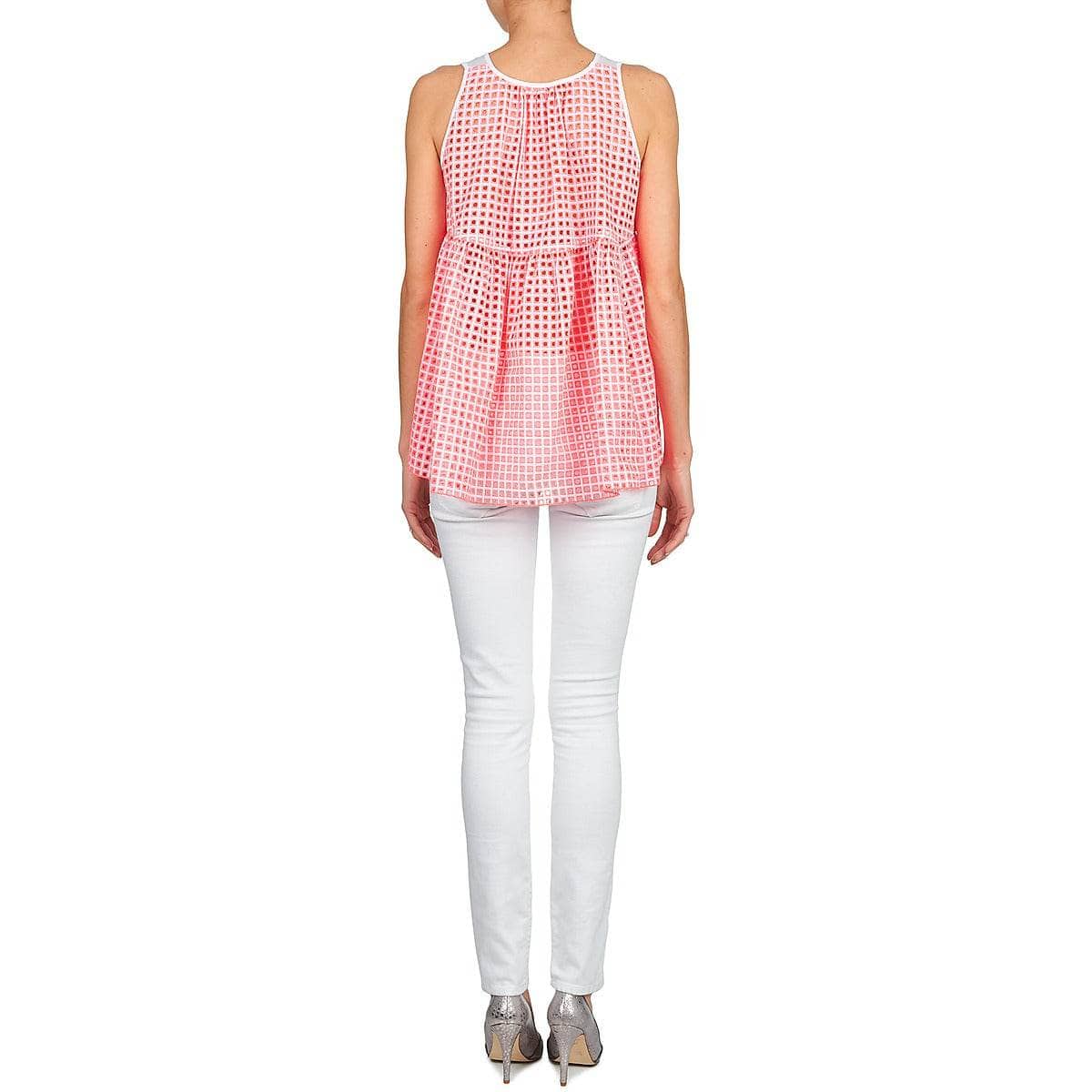 Top Donna Manoush AJOURE CARRE Bianco