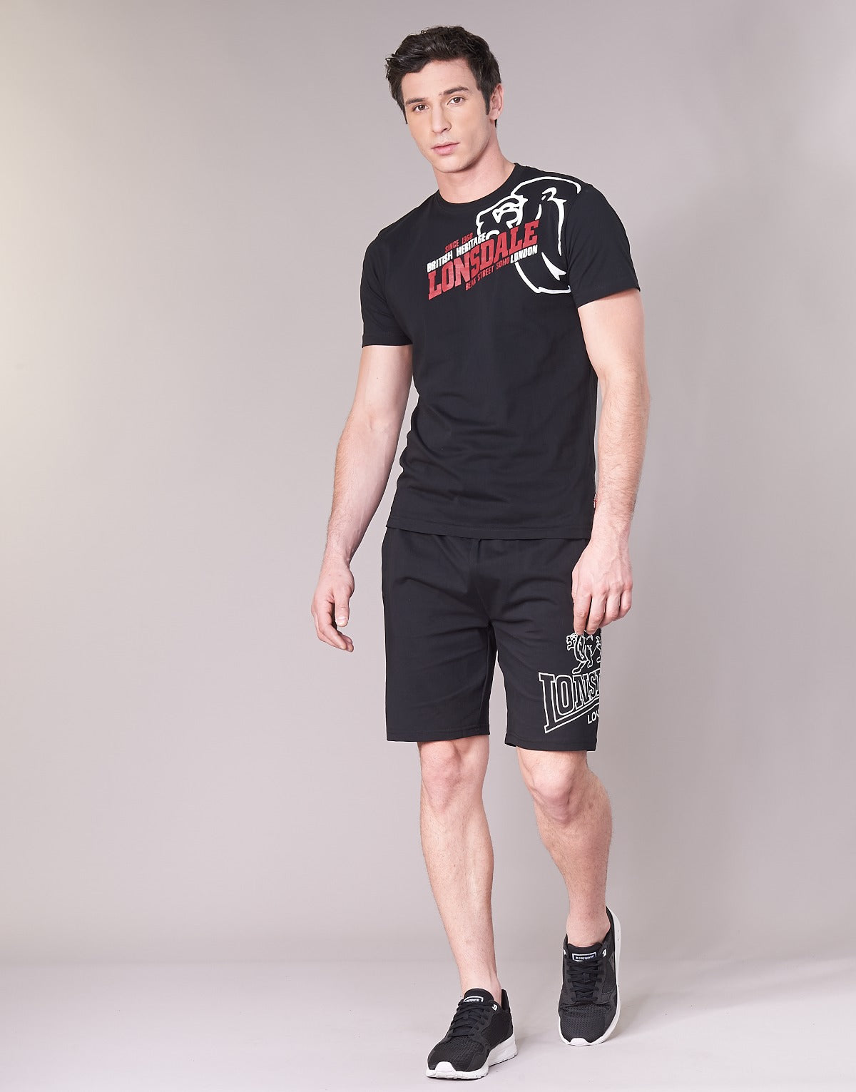 Pantaloni corti Uomo Lonsdale CHILLEY Nero