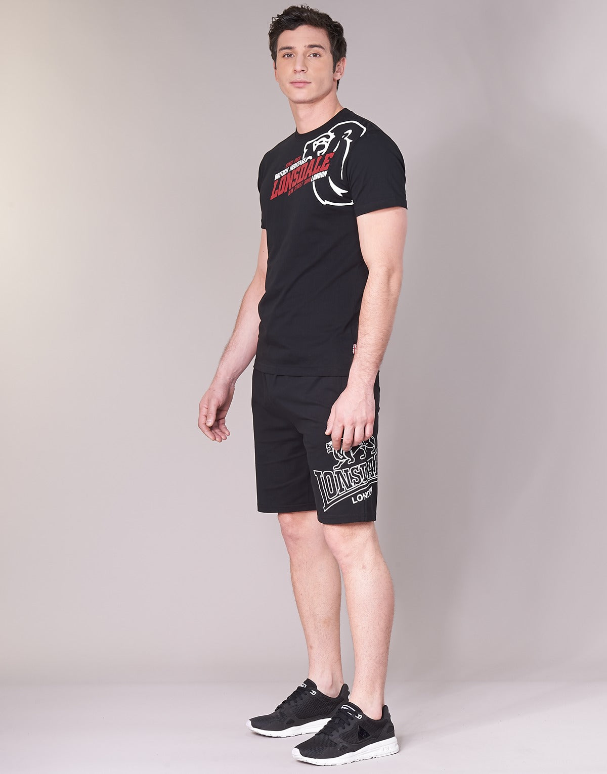 Pantaloni corti Uomo Lonsdale CHILLEY Nero