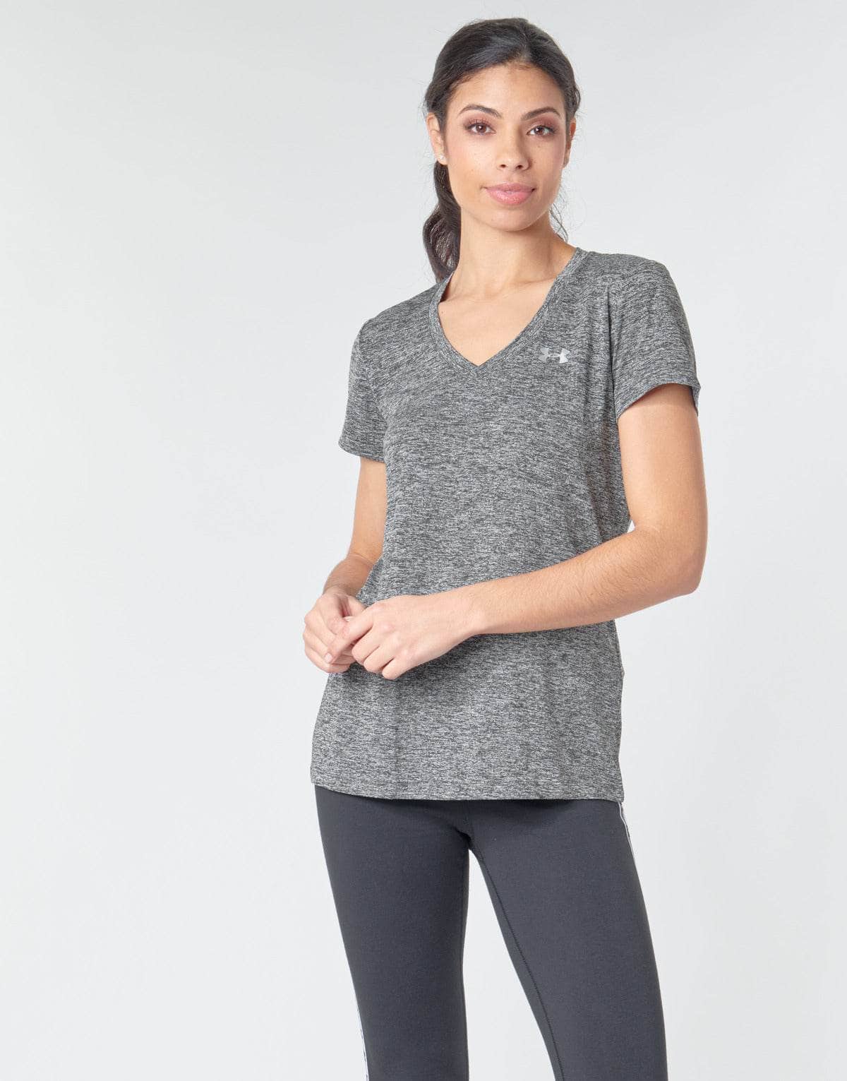 T-shirt Donna Under Armour TECH SSV - TWIST Grigio