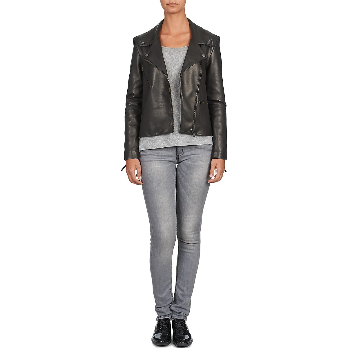 Giacca in pelle Donna American Retro LEON JCKT Nero