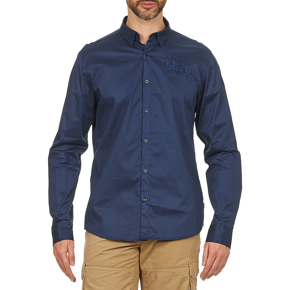 Camicia a maniche lunghe Uomo Les voiles de St Tropez ACOUPA Blu