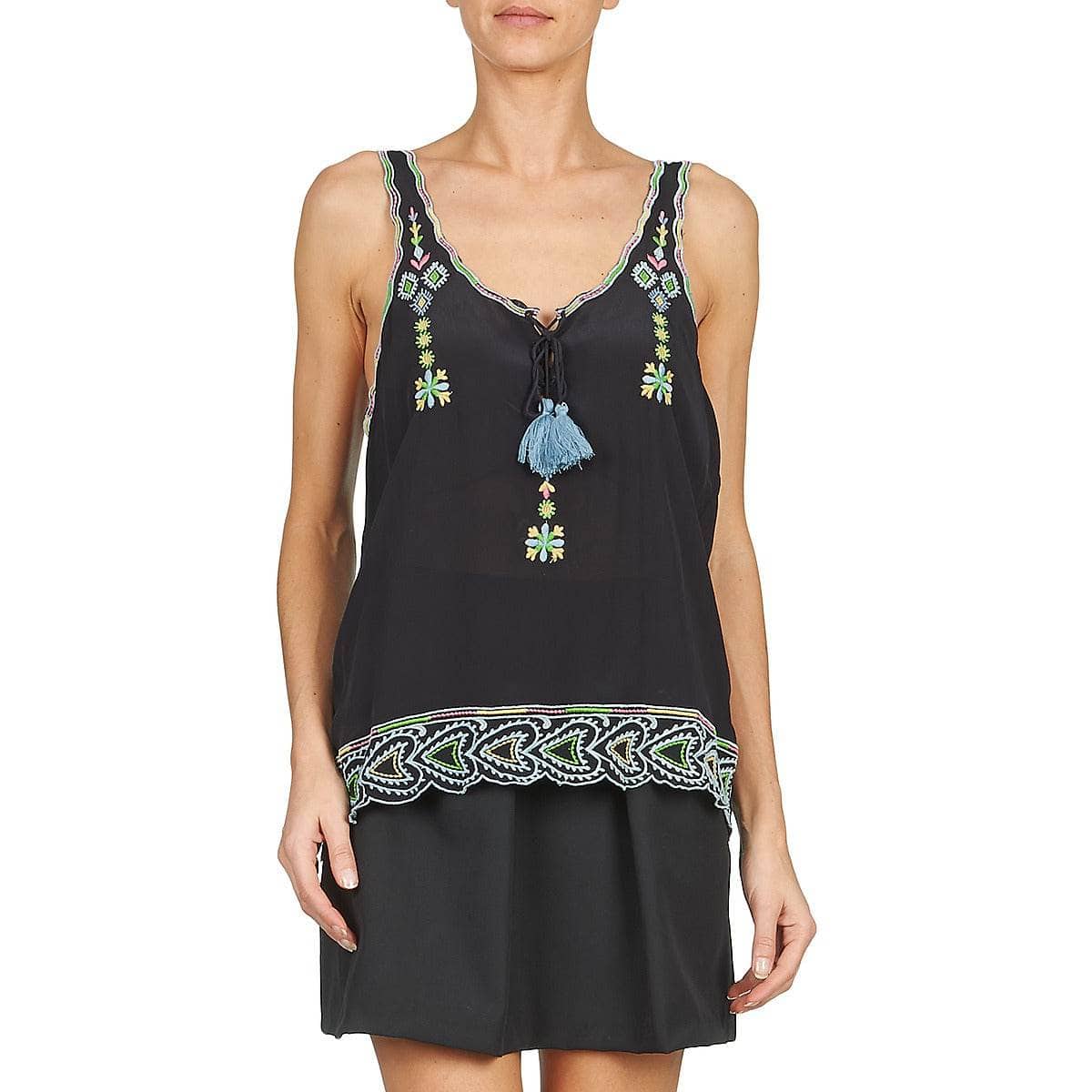 Top Donna Antik Batik SANAH Nero