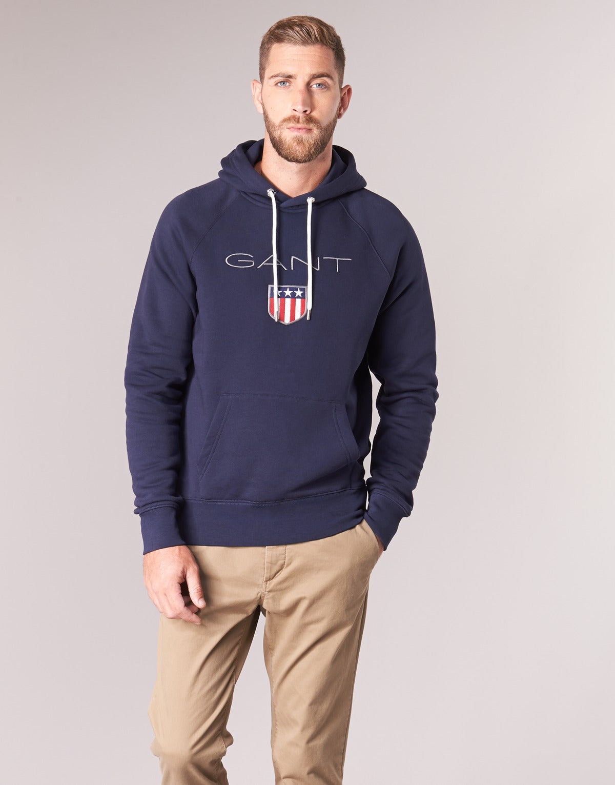 Felpa Uomo Gant GANT SHIELD SWEAT HOODIE Blu