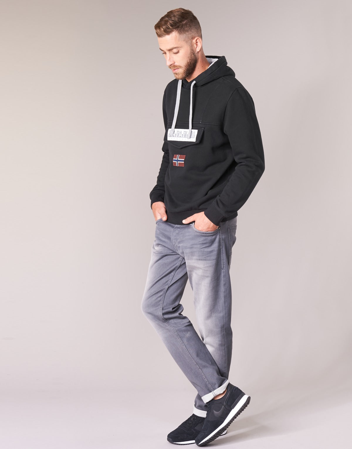 Felpa Uomo Napapijri BURGEE Nero