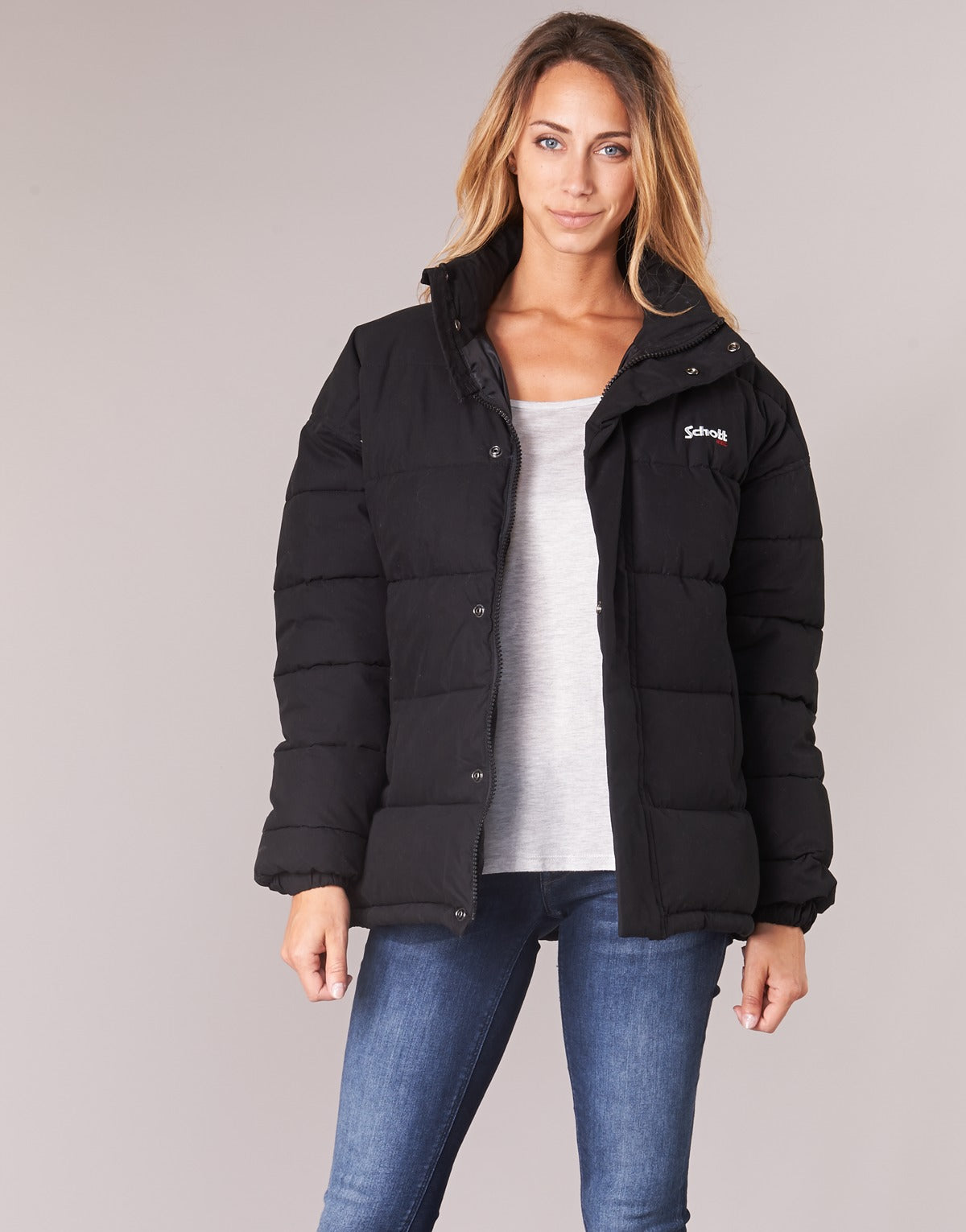 Piumino Uomo Schott NEBRASKA Nero